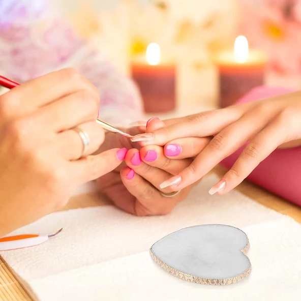 Dekoratif Nail Art Oje ve Boya Karıştırma Paleti Kalp - 2
