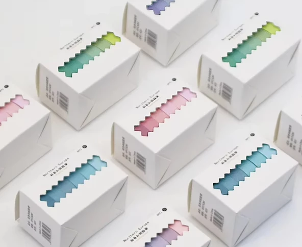 Vintage Washi Tape Bant Yapışkanlı Maskeleme Kağıdı Renkli Bant 6 lı - Yeşil Tonları - 4