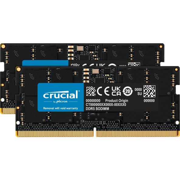 Crucial 32GB (2x16GB) 5600MHz DDR5 CL46 Notebook Ram CT2K16G56C46S5