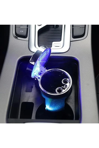 OTO KÜLLÜK RENKLİ IŞILTILI RGB ARAÇ İÇİ LED KÜLLÜK 7 IŞIKLI BLACKPİNK HAYRANI BADGİRL KÜLLÜĞÜ - 6