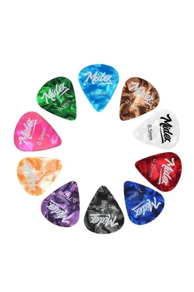 Midex PN-10 10lu Gitar Penası (0.46mm, 0.73mm, 1.00mm) ürün görseli 1