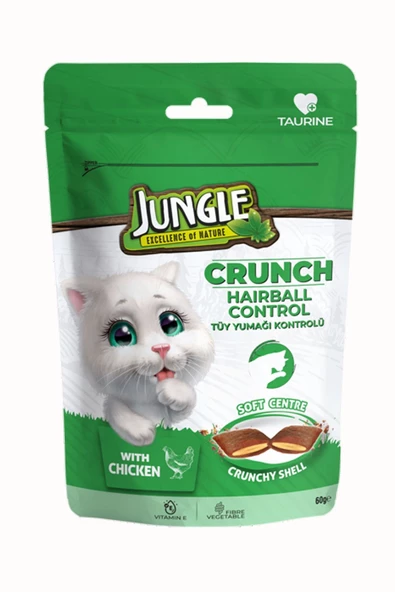 Crunch Kedi Ödül Maması Tüy Yumağı Kontrolü 60 Gr *10'lu