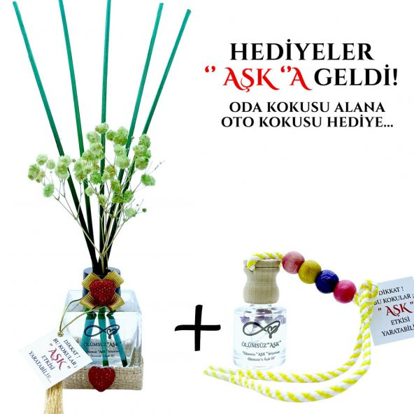 Ölümsüz Aşk Çiçek Serisi Yasemin Kokulu 10 x 60 ml küp Şişe Bambu Çubuklu Ortam Kokusu - Resim 2
