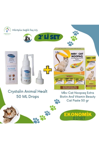 Animal Health 50 ml ve Mvb Noopaq Cat pasta 50 gr 2 li ekonomik set