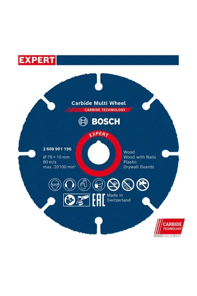 Bosch EXPERT Carbide Multi Wheel Kesici Disk 76 mm