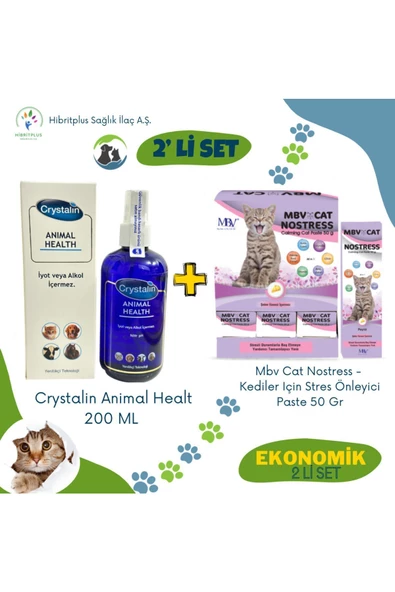 Animal Health 200 ml + Mbv Cat Nostress Stres Önleyici Paste 50 Gr 2 li