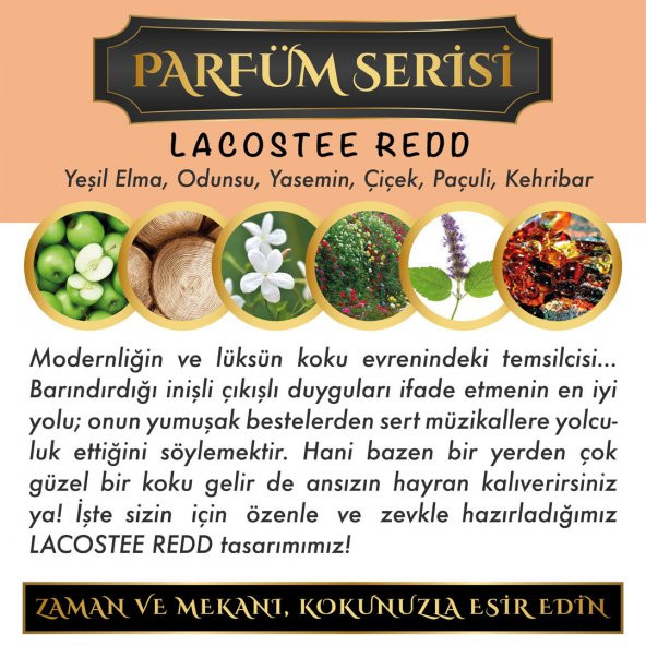 Meczub Parfüm Serisi Lacostee Redd Kokulu 5 x 10 ml Üçgen Şişe Oto Kokusu - 2