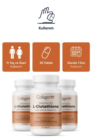 L-Glutathione, Hyalüronik Asit & Vitamin C - Resim 2
