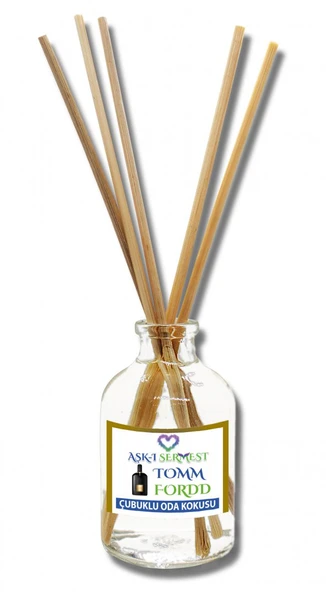 Aşk-ı Sermest Tomm Fordd Çiçek Aromalı Bambu Çubuklu Oda Kokusu Parfüm, Oval Şişe, 100 mL, 5 Adet ürün görseli 1