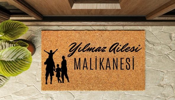 Kapı Önü Paspası Kişiye Özel Yazı Yazılır Koko Model Malikane PK-1601