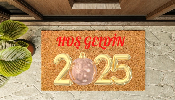 Kapı Önü Paspası Yeni Yıl 2025 Özel Tasarım Koko Model 109