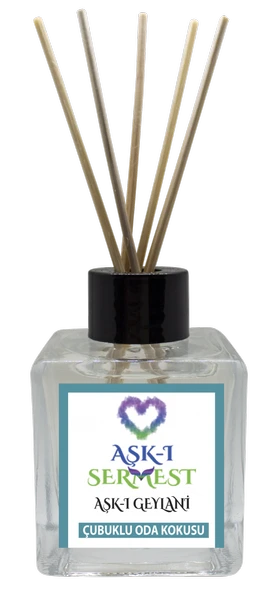 Aşk-ı Sermest Aşk-ı Geylani Çiçek Aromalı Bambu Çubuklu Oda Kokusu Parfüm, Küp Şişe, 120 mL, 5 Adet - 1