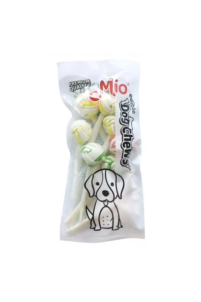 Renkli Kemik Lolipop Köpek Çiğneme Kemiği 11cm 8li (1Paket)