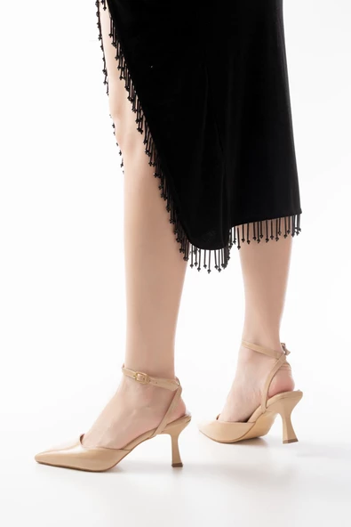 Nut Rugan Günlük 7 cm Topuklu Bayan Ayakkabı - Resim 3