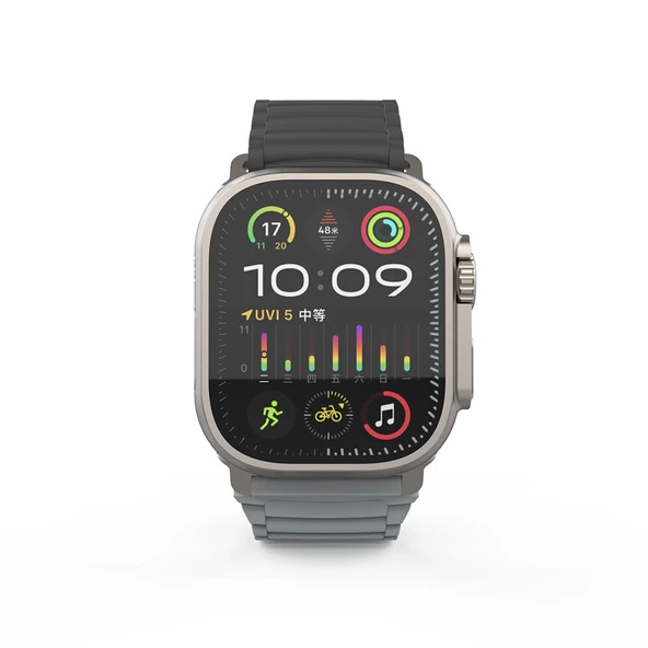 Apple Watch Ultra 49mm Zore KRD-122 Silikon Kordon Strap Kayış - Resim 8