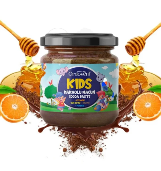 Kids Macun Çocuklar Için Iştah Açıcı Özel - Arı Sütü, Pekmez, Bal Ve Vitamin Katkılı Kakaolu Macun 240 gr