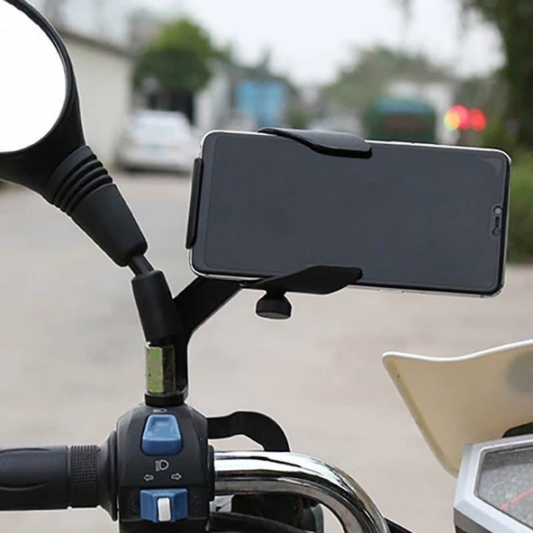 Metal Motorsiklet/Bisiklet Dikiz aynası Telefon tucu A11 motorcyle Phone Holder - 2
