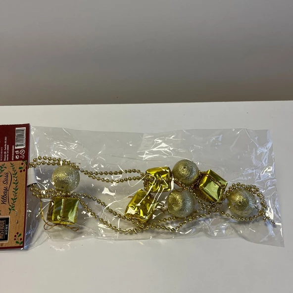 120 Cm Zincir Yılbaşı Ağacı Süsü - Mavi Su Dünyası - 5