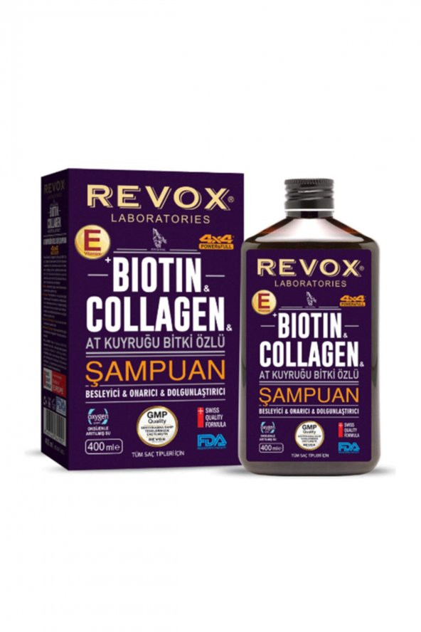 Biotin & Collagen At Kuyruğu Bitki Özlü Saç Bakım Şampuanı 400 ml 869742964190