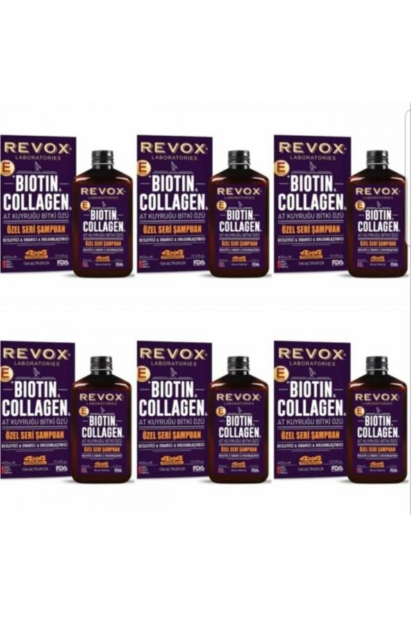 Biotin Collagen At Kuyruğu Bitki Özlü Şampuan 400ml X 6 Adet