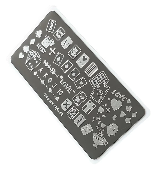 Nail Art Stamping Baskı Plakası S08 ürün görseli