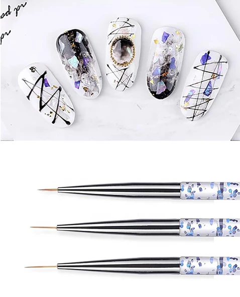 Nail Art Fırça Seti 3lü - 2