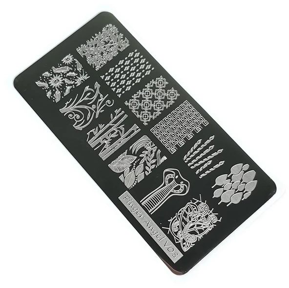 Nail Art Stamping Baskı Plakası VV08 ürün görseli