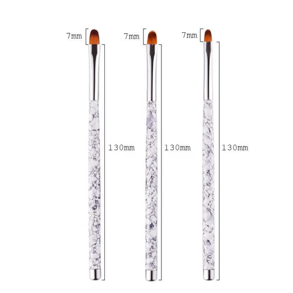 Protez Tırnak UV Gel Fırça Seti 3lü - Resim 3