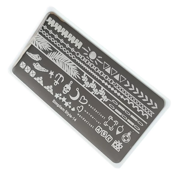 Nail Art Stamping Baskı Plakası S14