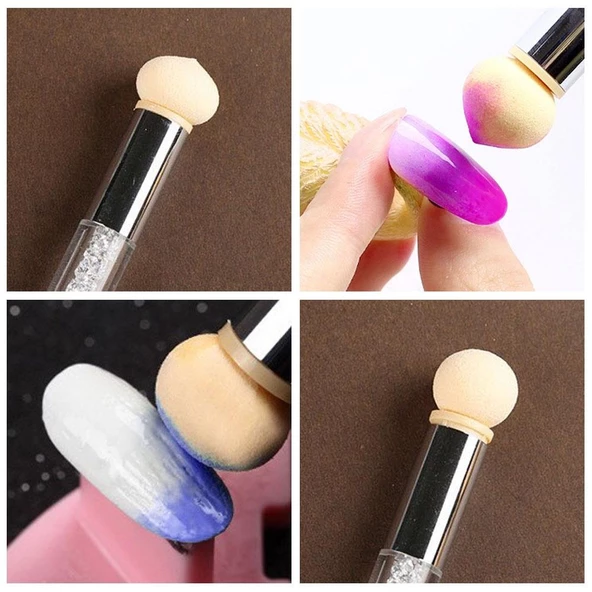 Aeropuffing Nail Art Ombre Süngeri - Resim 4