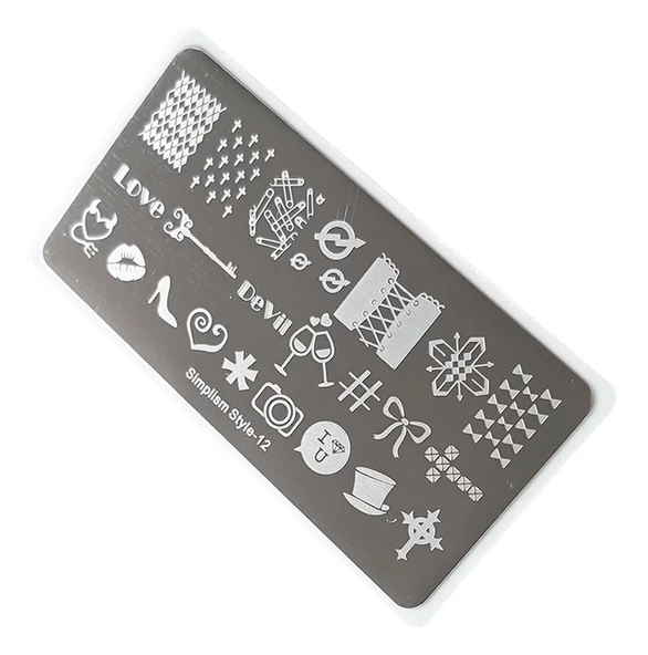 Nail Art Stamping Baskı Plakası S12 ürün görseli