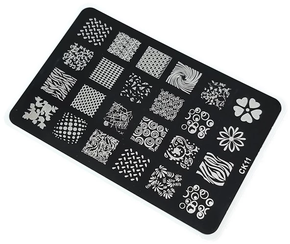 Nail Art Stamping Baskı Plakası Büyük Boy XL CK11