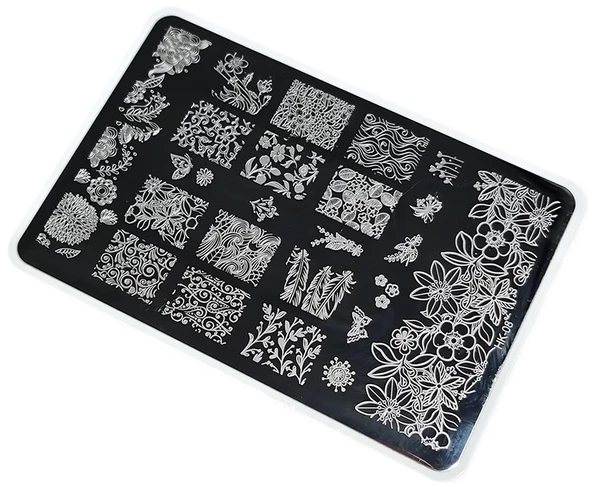 Nail Art Stamping Baskı Plakası Büyük Boy XL HK08 ürün görseli