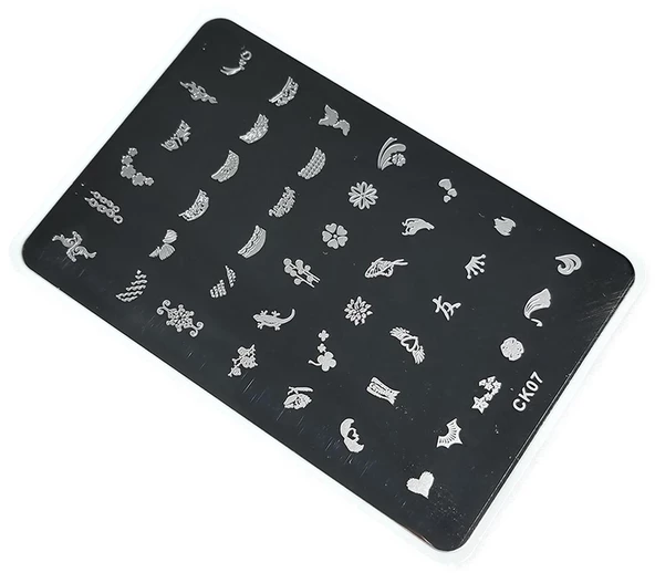 Nail Art Stamping Baskı Plakası Büyük Boy XL CK07
