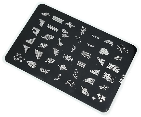 Nail Art Stamping Baskı Plakası Büyük Boy XL CK16 ürün görseli