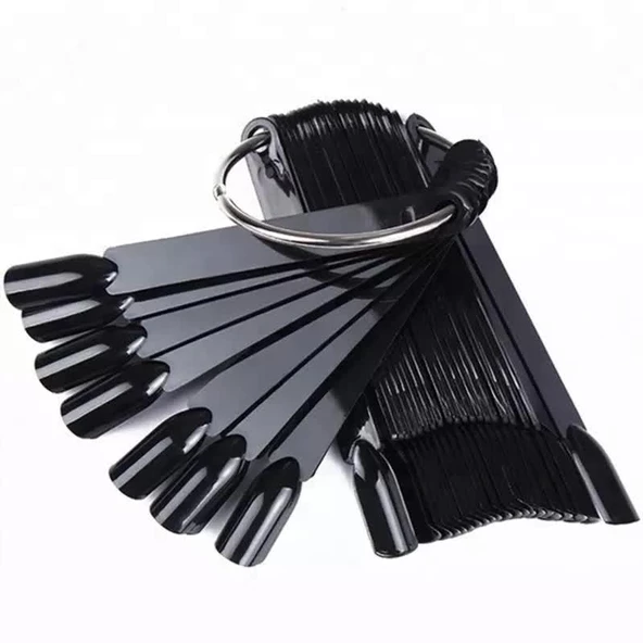 50'li Tırnak Renk Kartelası Siyah - Resim 2