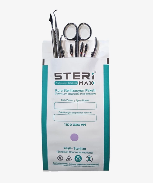 Alet Sterilizasyon Zarfı - İndikatörlü Sterilizasyon Kraft Paketi 110x220mm (200) Adet - 4