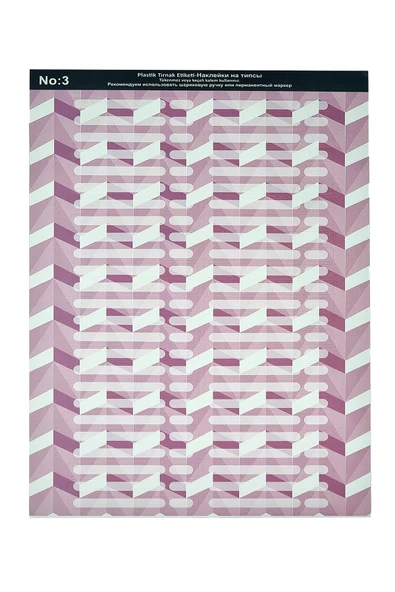 Plastik Tırnak Renk Kartelası Etiketi - Resim 8