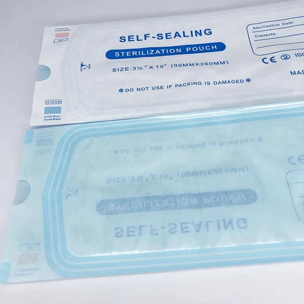 Alet Sterilizasyon Zarfı - İndikatörlü Sterilizasyon Paketi 90x260mm (200 Adet) - Resim 5