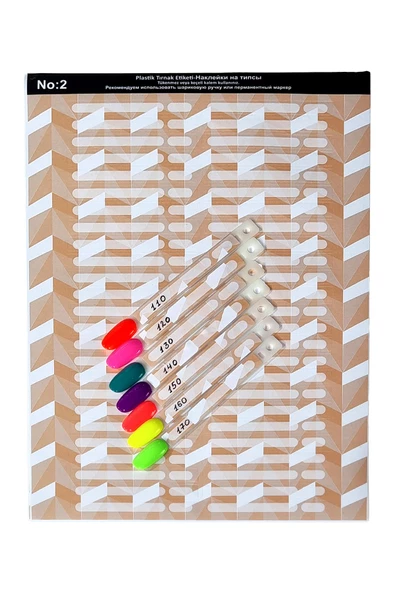 Plastik Tırnak Renk Kartelası Etiketi - Resim 7
