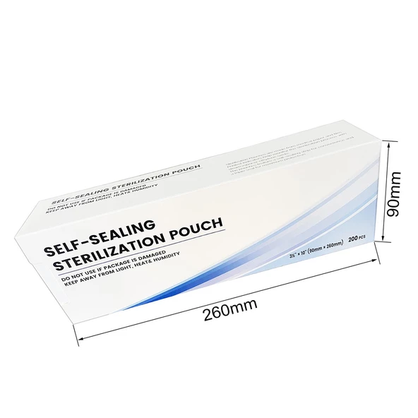 Alet Sterilizasyon Zarfı - İndikatörlü Sterilizasyon Paketi 90x260mm (200 Adet) - Resim 2