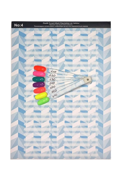 Plastik Tırnak Renk Kartelası Etiketi - Resim 4