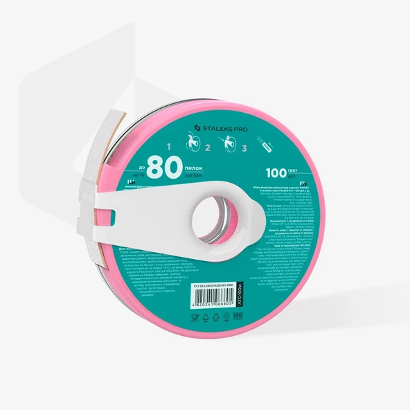 Staleks Metal Taban Giydirmeli PapMam Rulo Zımpara 100 Grit Beyaz - Resim 2