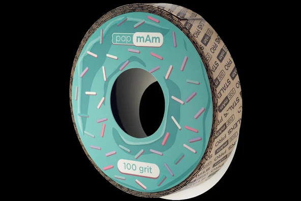 Staleks Metal Taban Rulo Yedek Zımpara PapMam 100 Grit