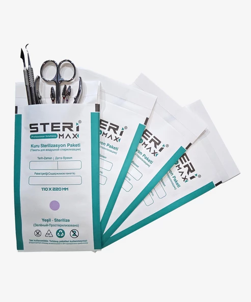 Alet Sterilizasyon Zarfı - İndikatörlü Sterilizasyon Kraft Paketi 110x220mm (200) Adet - 3