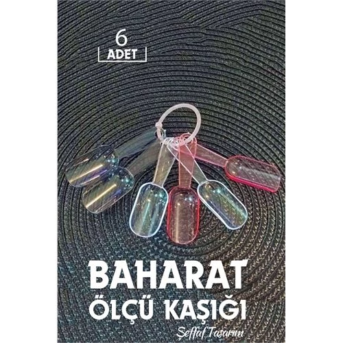 ModaCar 6 lı Şeffaf Baharat Kaşığı Camino Design