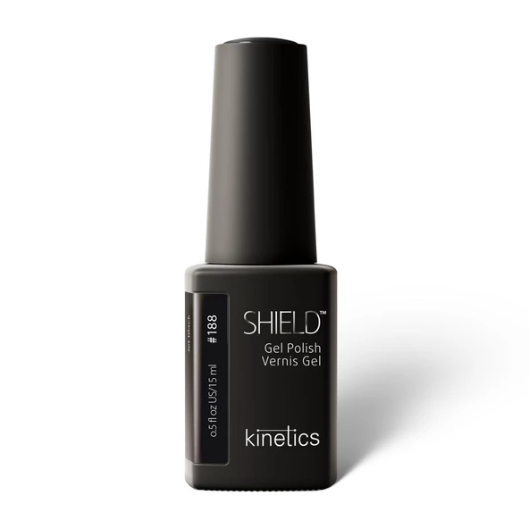 Kinetics Shield Gel Polish Kalıcı Oje Jet Black Siyah 188 15ml ürün görseli