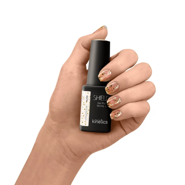 Kinetics Shield Gel Polish Kalıcı Oje Goldy 259 15ml - Resim 2
