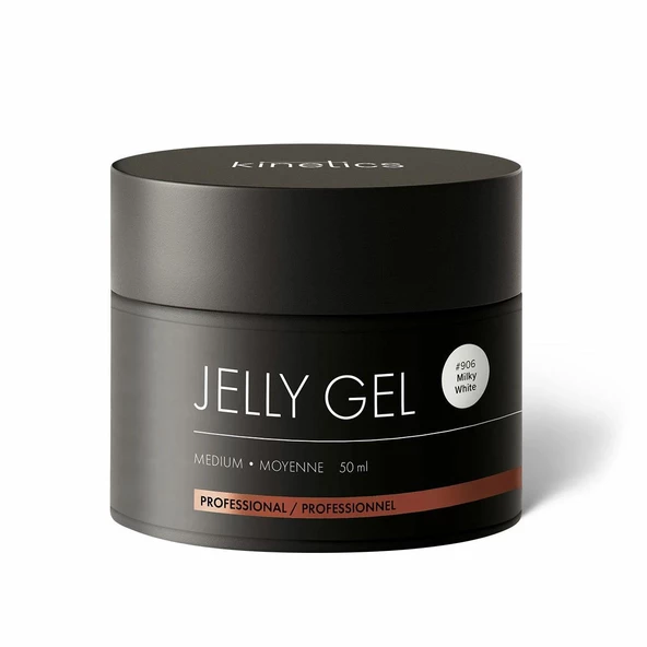 Kinetics Jelly Gel Protez Tırnak Jeli UV Gel 906 Milky White (Süt Beyazı) 50ml