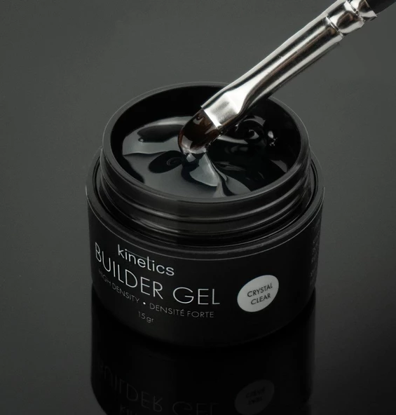 Kinetics Builder Gel High Density Protez Tırnak Jeli UV Gel Crystal Clear (Şeffaf) 15gr - Resim 2